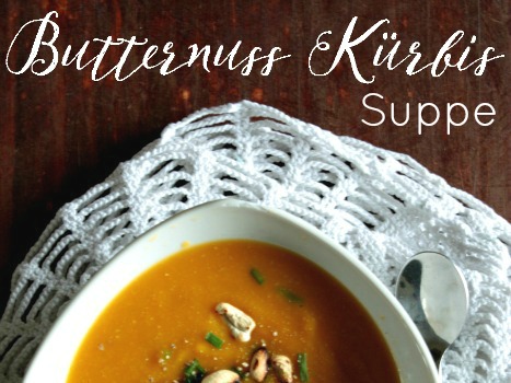 cremige Butternuss Kürbis Suppe