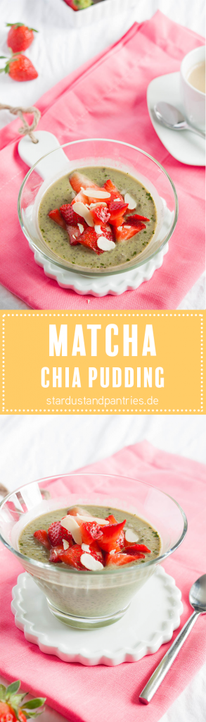 Matcha Chia Pudding ist das perfekte Frühstück, wenn es gesund und sättigend sein soll! Chia Samen enthalten viele Ballaststoffe und Proteine für einen Power Start in den Tag!