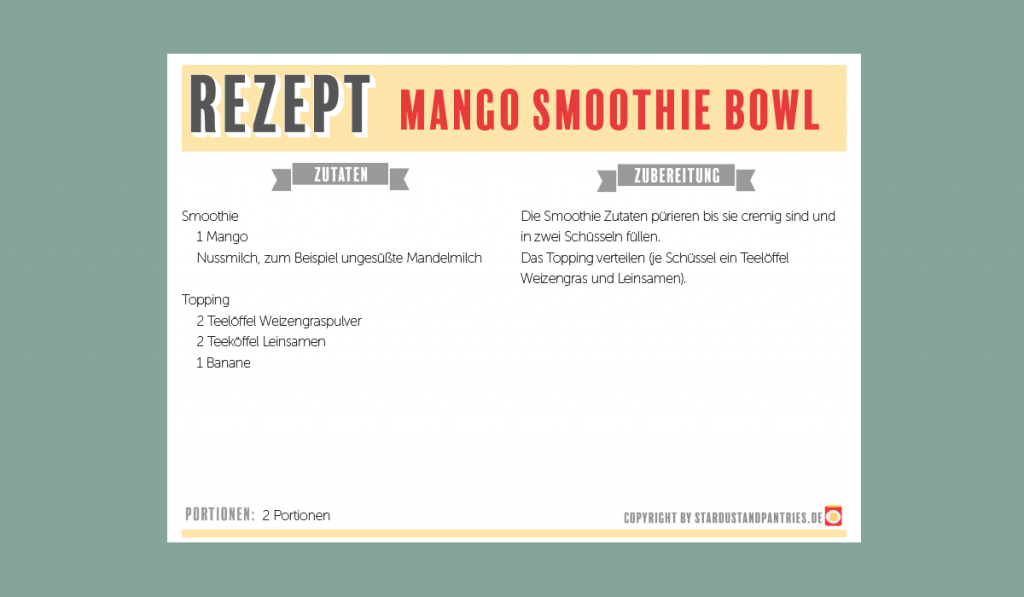Vegane Mango Smoothie Bowl