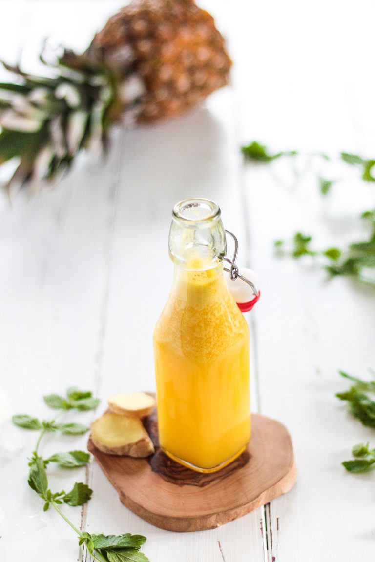 Ingwer Zitronen Ananas Limonade ohne Zucker