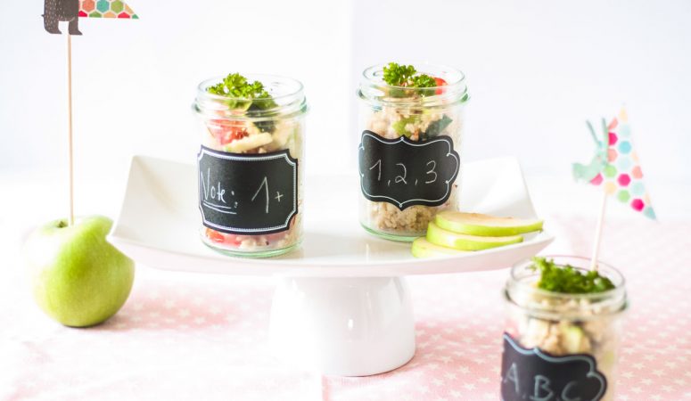 Vegan Monday Apfel Couscous Salat im Glas