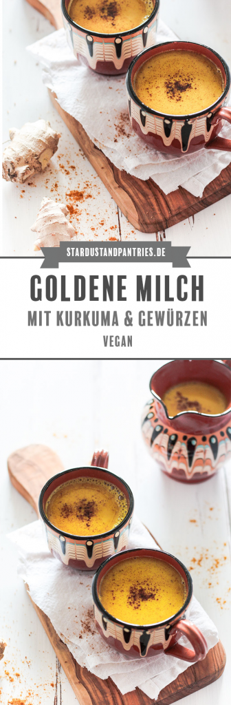 Vegane goldene Milch ist unschlagbar, wenn es um gesunde Getränke geht! Goldene Milch wirkt durch die Inhaltsstoffe von Kurkuma, Ingwer und Kokosöl entzündungshmend und antiviral! #Goldenemilch #Kurkumalatte #Kurkuma