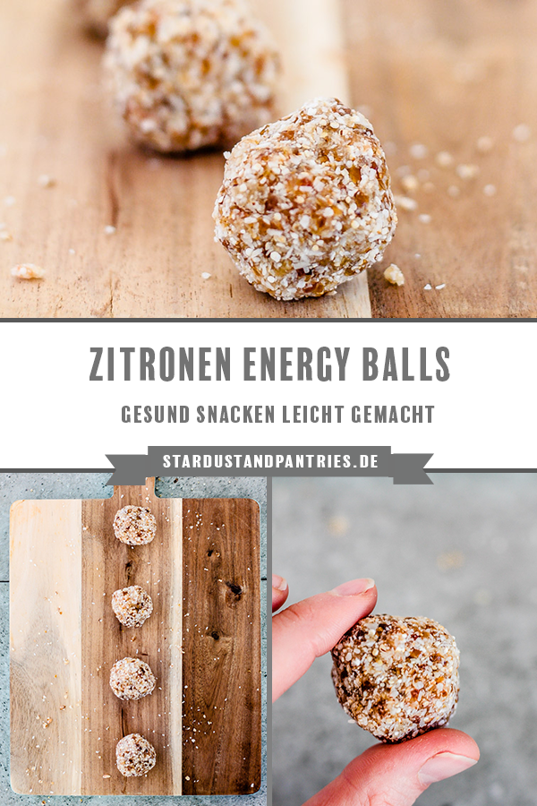 Vegane Superfood Zitronen Energy Balls für gesundes Snacken ohne schlechtes Gewissen! #Energyballs #Energiebällchen #Snack #Snacks #veganerezepte